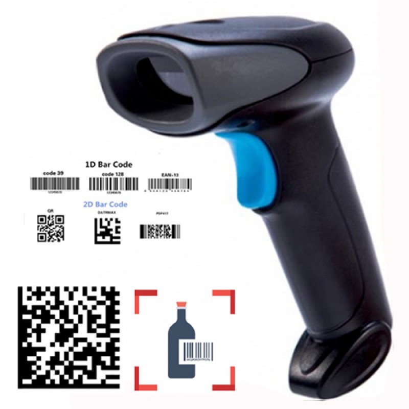 Беспроводной сканер штрих и QR кодов (алкогольной и табачной продукции) WinScan 2D